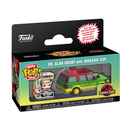 Funko Bitty Pop! Rides: Jurassic Park -  dr. Alan Grant With Jurassic suv Vinyl Figures