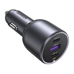 Ugreen Φορτιστής Αυτοκινήτου Ec705 usb + 2x usb-c 130w + Καλώδιο 1m 5a (55511) (Ugr55511)