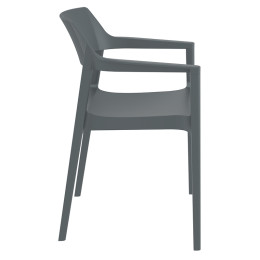 TULUM DARK GREY ΠΟΛΥΘΡΟΝΑ ΠΟΛ/ΝΙΟΥ 55X52X79εκ.