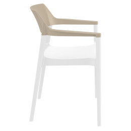 TULUM WHITE/TAUPE ΠΟΛΥΘΡΟΝΑ ΠΟΛ/ΝΙΟΥ 55X52X79εκ.