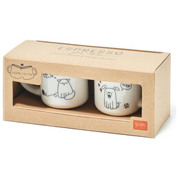 Κούπες Espresso Legami - Σετ Δύο Τεμαχίων - Cat Dog MM0009