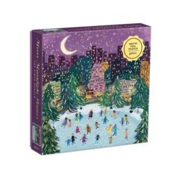 Merry Moonlight Skaters 500 Piece Foil Puzzle