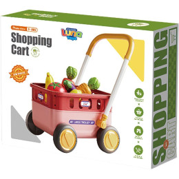 Καλαθι ροζ για Ψωνια με Αξεσουαρ 43,5χ11,5χ34cm Luna