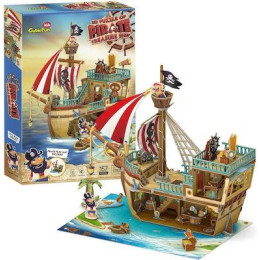 Puzzle Pirate Treasure Ship 3d 157 Κομματια