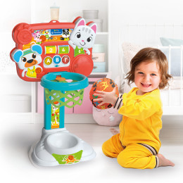 Baby Clementoni Βρεφικό Εκπαιδευτικό Παιχνίδι Μπασκετάκιας Με Μπάλα Για 18+ Μηνών