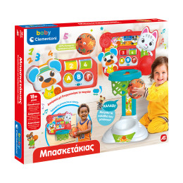 Baby Clementoni Βρεφικό Εκπαιδευτικό Παιχνίδι Μπασκετάκιας Με Μπάλα Για 18+ Μηνών