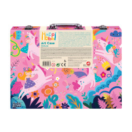 HappiHobbi Κασετίνα Ζωγραφικής Deluxe Φαντασία Μονόκεροι Με 100 Αξεσουάρ Για 3+ Χρονών