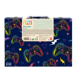 HappiHobbi Κασετίνα Ζωγραφικής Deluxe Βιντεοπαιχνίδι Με 100 Αξεσουάρ Για 3+ Χρονών