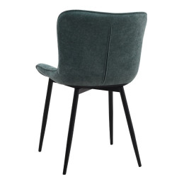 Σετ Τραπεζαρία 5τμχ Darlen - Chiara Megapap Χρώμα Sencron Black - Πράσινο 125x72x74εκ.