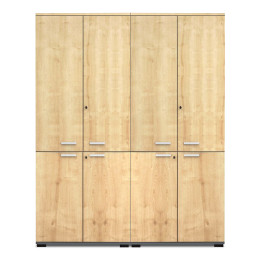 Ντουλάπα Γραφείου Επαγγελματική Venturo Megapap Χρώμα Ανθρακί - Φυσικό Οξιάς 160x40x200εκ.