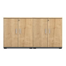 Ντουλάπι Γραφείου Επαγγελματικό Venturo Megapap Χρώμα Ανθρακί - Φυσικό Οξιάς 160x40x80εκ.