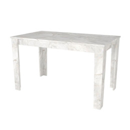 Σετ Τραπεζαρία 5τμχ Darlen - Chiara Megapap Χρώμα Λευκό εφέ Μαρμάρου - Ανθρακί 125x72x74εκ.