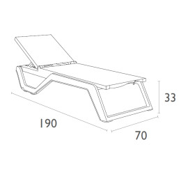 RIO PRO ΞΑΠΛΩΣΤΡΑ WHITE/TAUPE ΠΟΛ/ΝΙΟΥ 190X70X33εκ.