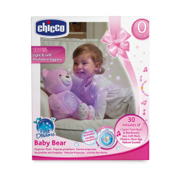 Chicco First Dreams: Βρεφικό Αρκουδάκι με Προβολέα, Baby Bear, ροζ (Y02-08015-10)