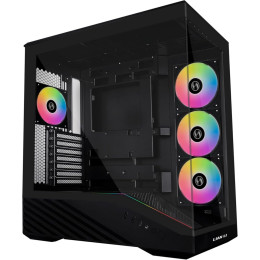 Lian li Vector V100 Black - 4 x 120mm Argb - led rgb Strip - Tempered Glass - atx Case