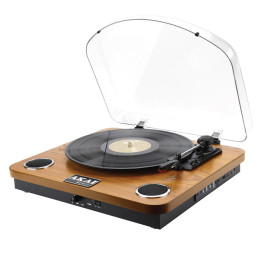 Akai att-11btn Πικάπ με Ενσωματωμένα Ηχεία Καφέ