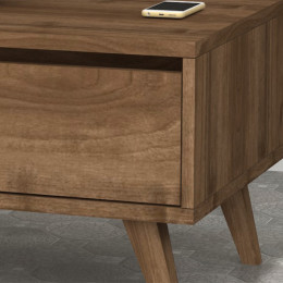 Τραπεζάκι Σαλονιού Aster Megapap Χρώμα Καρυδί 120x56x40εκ.