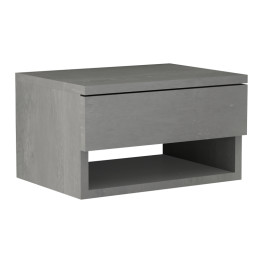 Κομοδίνο Επιτοίχιο Mary Megapap Χρώμα Γκρι Σκυροδέματος 40x30x23εκ.