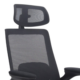 Καρέκλα Γραφείου Διευθυντική Belora Megapap με Ύφασμα Mesh Χρώμα Μαύρο 63,5x62x117/127εκ.