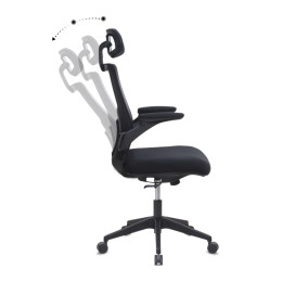 Καρέκλα Γραφείου Διευθυντική Belora Megapap με Ύφασμα Mesh Χρώμα Μαύρο 63,5x62x117/127εκ.