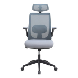 Καρέκλα Γραφείου Διευθυντική Belora Megapap με Ύφασμα Mesh Χρώμα Γκρι 63,5x62x117/127εκ.