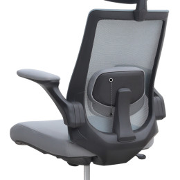 Καρέκλα Γραφείου Διευθυντική Belora Megapap με Ύφασμα Mesh Χρώμα Γκρι 63,5x62x117/127εκ.