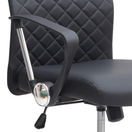 Καρέκλα Γραφείου Novaro Megapap από Τεχνόδερμα Χρώμα Μαύρο 61x68x111/121εκ.