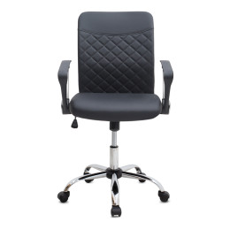 Καρέκλα Γραφείου Avelon Megapap από Τεχνόδερμα Χρώμα Μαύρο 60x56x94/103εκ.