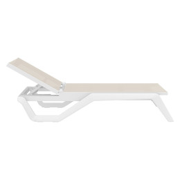 RIO PRO ΞΑΠΛΩΣΤΡΑ WHITE/TAUPE ΠΟΛ/ΝΙΟΥ 190X70X33εκ.