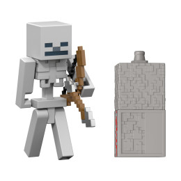 Mattel Minecraft: Redstone Charged - Skeleton 8cm Figure (Jjr93)