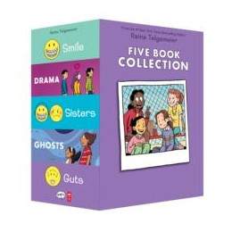 Raina Telgemeier Five Book Collection: Smile, Drama, Sisters, Ghosts, Guts
