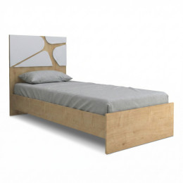 Κρεβάτι Bergamo Megapap Χρώμα Φυσικό Οξιάς 100x200εκ.
