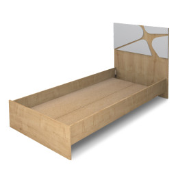 Κρεβάτι Bergamo Megapap Χρώμα Φυσικό Οξιάς 100x200εκ.