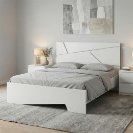 Κρεβάτι Efes Megapap Χρώμα Λευκό 160x200εκ.