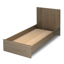 Κρεβάτι Troy Megapap Χρώμα Καρυδί 100x200εκ.