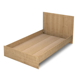 Κρεβάτι Troy Megapap Χρώμα Φυσικό Οξιάς 120x200εκ.