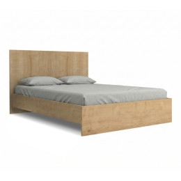 Κρεβάτι Troy Megapap Χρώμα Φυσικό Οξιάς 140x190εκ.