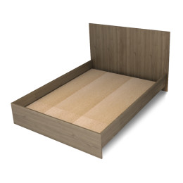 Κρεβάτι Troy Megapap Χρώμα Καρυδί 140x190εκ.