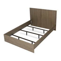 Κρεβάτι Troy Megapap Χρώμα Καρυδί 140x190εκ.