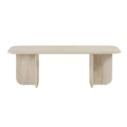 Τραπεζάκι Σαλονιού Becaj Megapap Χρώμα Travertine 120x60x41,4εκ.