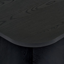 Τραπεζάκι Σαλονιού Becaj Megapap Χρώμα Black Wood 120x60x41,4εκ.