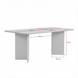 Τραπέζι Linza Megapap Χρώμα Καρυδί 180x90x75εκ.