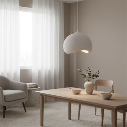 Φωτιστικό Οροφής Yontu Megapap e27 Fiberglass Μονόφωτο Χρώμα Λευκό 34x29x120εκ.