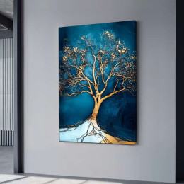 Πίνακας σε Καμβά "golden Tree" Megapap Ψηφιακής Εκτύπωσης 70x100x3εκ.