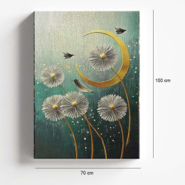 Πίνακας σε Καμβά "wildflowers" Megapap Ψηφιακής Εκτύπωσης 70x100x3εκ.