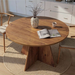 Τραπέζι Virela Megapap Χρώμα Atlantic Pine Ø120x75εκ.