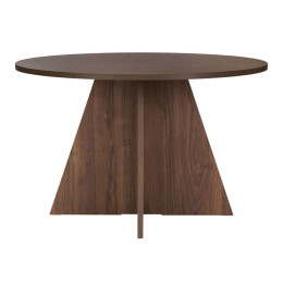 Τραπέζι Virela Megapap Χρώμα Καρυδί Ø120x75εκ.