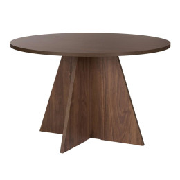 Τραπέζι Virela Megapap Χρώμα Καρυδί Ø120x75εκ.