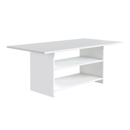 Τραπεζάκι Σαλονιού Dallas Megapap Χρώμα Λευκό 90x50x60εκ.