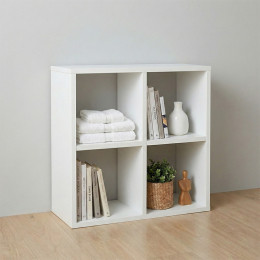 Βιβλιοθήκη Cube Megapap Χρώμα Λευκό 60x20x60εκ.